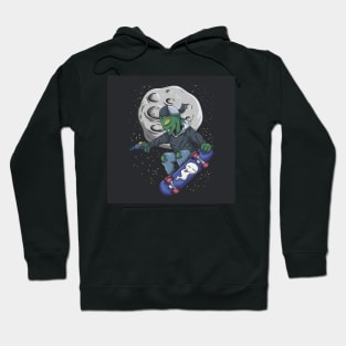 Alien with Skateboard Hoodie